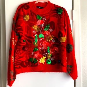 Hawaiian Themed Christmas Sweater